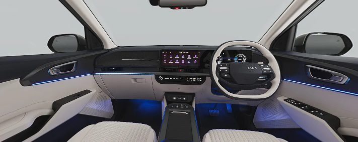 interior view of Kia Carens clavis HTX+ ER